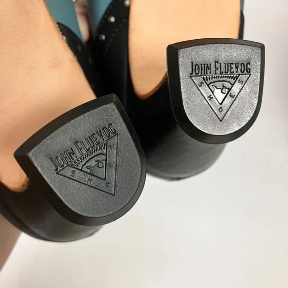 *NEVER WORN* Fluevog 2016 Wonder LYRA Mary Janes, Gray/Blue/Black, Size 9 (TTS). - Picture 10 of 16